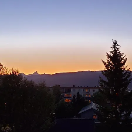 Panoramic Northern Lights On Of Island Apartment Tromso