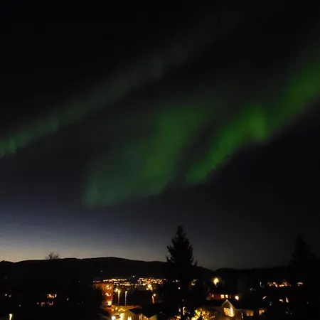 Panoramic Northern Lights On Of Island Apartment Tromso