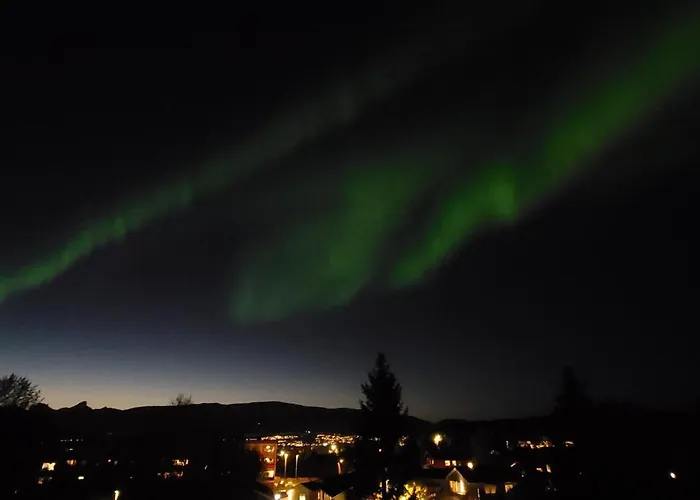 Panoramic Northern Lights On Of Island Apartmán Tromsø