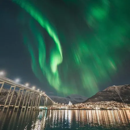 Panoramic Northern Lights On Of Island شقة ترومسو